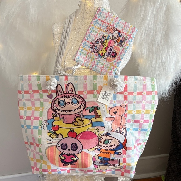 Handbags - Colorful Cartoon Print Tote Bag